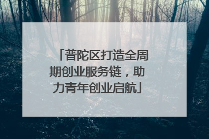 普陀区打造全周期创业服务链，助力青年创业启航