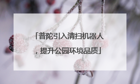 普陀引入清扫机器人，提升公园环境品质