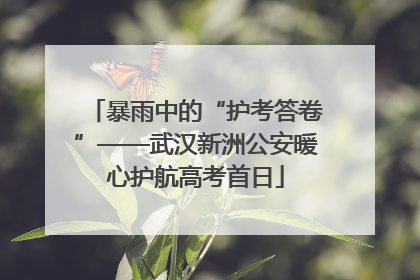 暴雨中的“护考答卷”——武汉新洲公安暖心护航高考首日