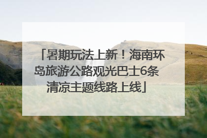 暑期玩法上新！海南环岛旅游公路观光巴士6条清凉主题线路上线