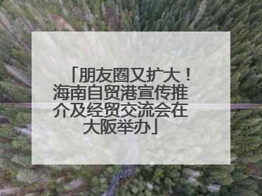 朋友圈又扩大！海南自贸港宣传推介及经贸交流会在大阪举办
