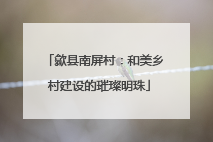 歙县南屏村：和美乡村建设的璀璨明珠