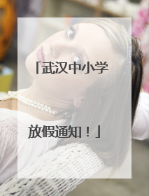 武汉中小学放假通知！