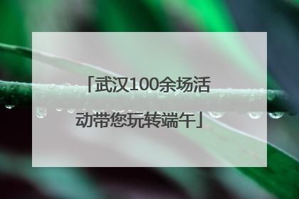 武汉100余场活动带您玩转端午