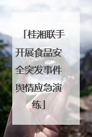 桂湘联手开展食品安全突发事件舆情应急演练