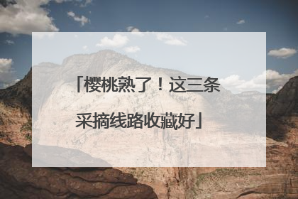 樱桃熟了！这三条采摘线路收藏好