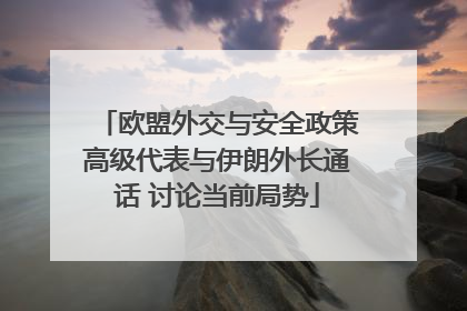 欧盟外交与安全政策高级代表与伊朗外长通话 讨论当前局势