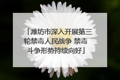潍坊市深入开展第三轮禁毒人民战争 禁毒斗争形势持续向好