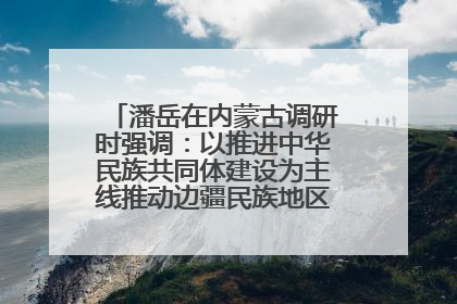 潘岳在内蒙古调研时强调：以推进中华民族共同体建设为主线推动边疆民族地区高质量发展