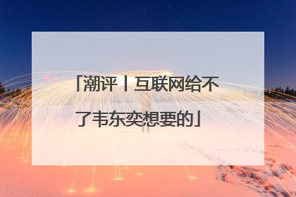 潮评丨互联网给不了韦东奕想要的