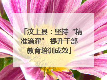 汶上县：坚持“精准滴灌” 提升干部教育培训成效