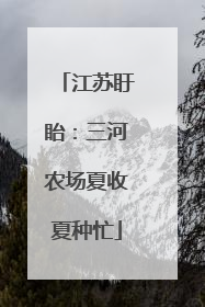 江苏盱眙：三河农场夏收夏种忙