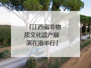江西省非物质文化遗产展演在港举行
