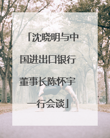 沈晓明与中国进出口银行董事长陈怀宇一行会谈