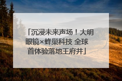 沉浸未来声场！大明眼镜×蜂巢科技 全球首体验落地王府井
