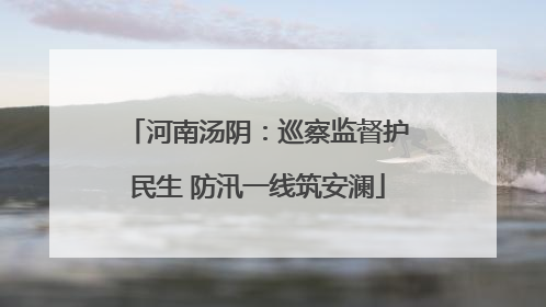 河南汤阴：巡察监督护民生 防汛一线筑安澜