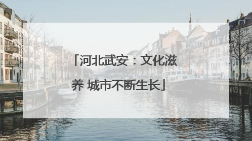 河北武安：文化滋养 城市不断生长
