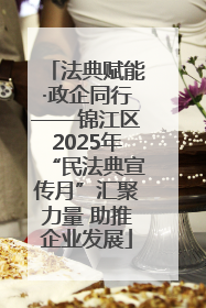 法典赋能·政企同行——锦江区2025年“民法典宣传月”汇聚力量 助推企业发展