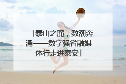 泰山之麓，数潮奔涌——数字强省融媒体行走进泰安
