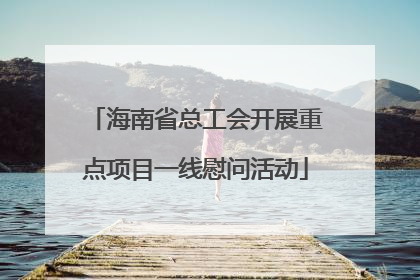海南省总工会开展重点项目一线慰问活动