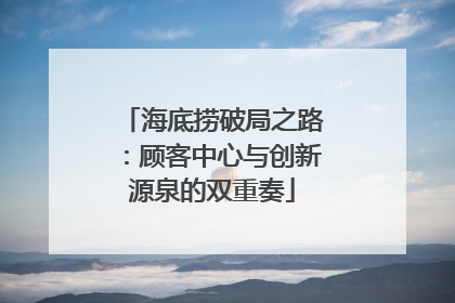 海底捞破局之路：顾客中心与创新源泉的双重奏