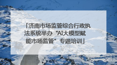 济南市场监管综合行政执法系统举办“AI大模型赋能市场监管”专题培训