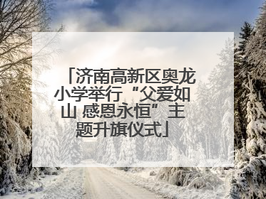 济南高新区奥龙小学举行“父爱如山 感恩永恒”主题升旗仪式