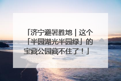 济宁避暑胜地｜这个「半园湖光半园绿」的宝藏公园藏不住了！