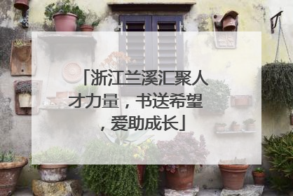 浙江兰溪汇聚人才力量，书送希望，爱助成长