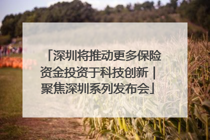 深圳将推动更多保险资金投资于科技创新｜聚焦深圳系列发布会