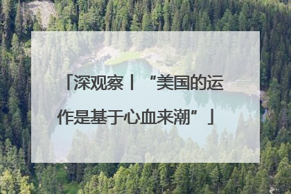 深观察丨“美国的运作是基于心血来潮”
