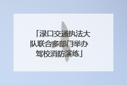 渌口交通执法大队联合多部门举办驾校消防演练