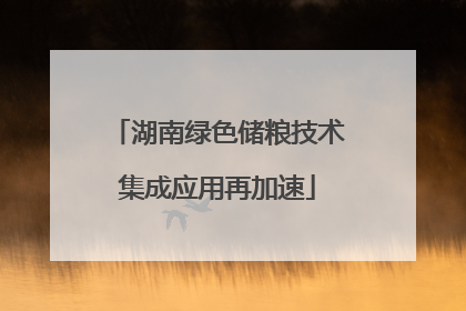湖南绿色储粮技术集成应用再加速