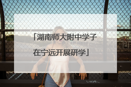 湖南师大附中学子在宁远开展研学