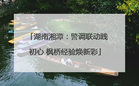 湖南湘潭：警调联动践初心 枫桥经验焕新彩