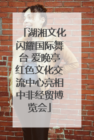 湖湘文化闪耀国际舞台 爱晚亭红色文化交流中心亮相中非经贸博览会