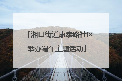 湘口街道康泰路社区举办端午主题活动