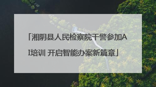 湘阴县人民检察院干警参加AI培训 开启智能办案新篇章