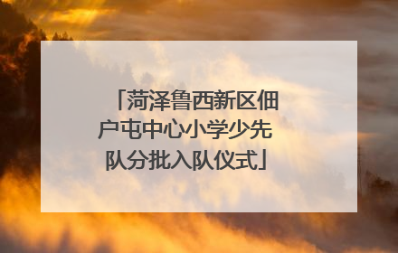 菏泽鲁西新区佃户屯中心小学少先队分批入队仪式
