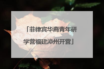 菲律宾华裔青年研学营福建漳州开营