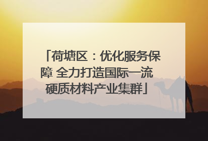 荷塘区：优化服务保障 全力打造国际一流硬质材料产业集群