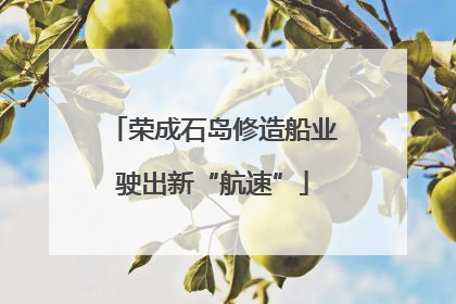 荣成石岛修造船业驶出新“航速”