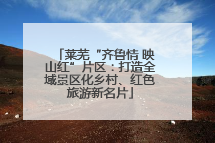 莱芜“齐鲁情 映山红”片区：打造全域景区化乡村、红色旅游新名片