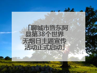 聊城市暨东阿县第38个世界无烟日主题宣传活动正式启动