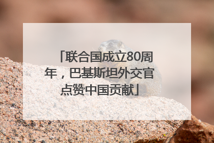 联合国成立80周年，巴基斯坦外交官点赞中国贡献