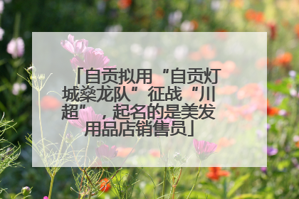 自贡拟用“自贡灯城燊龙队”征战“川超”，起名的是美发用品店销售员