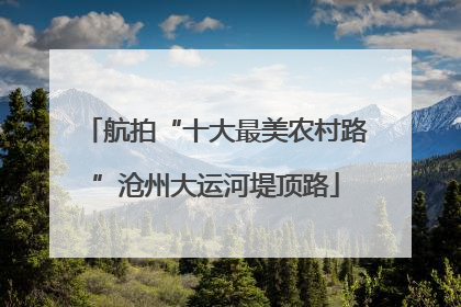 航拍“十大最美农村路”沧州大运河堤顶路