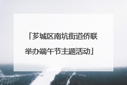 芗城区南坑街道侨联举办端午节主题活动