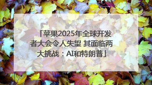 苹果2025年全球开发者大会令人失望 其面临两大挑战：AI和特朗普