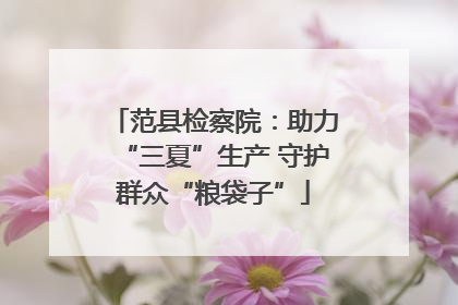 范县检察院：助力“三夏”生产 守护群众“粮袋子”
